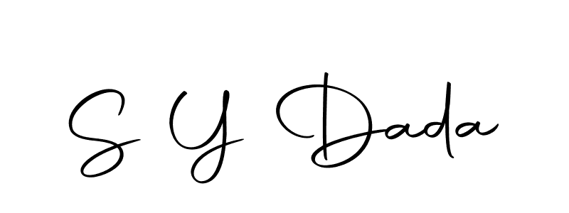 Similarly Autography-DOLnW is the best handwritten signature design. Signature creator online .You can use it as an online autograph creator for name S Y Dada. S Y Dada signature style 10 images and pictures png